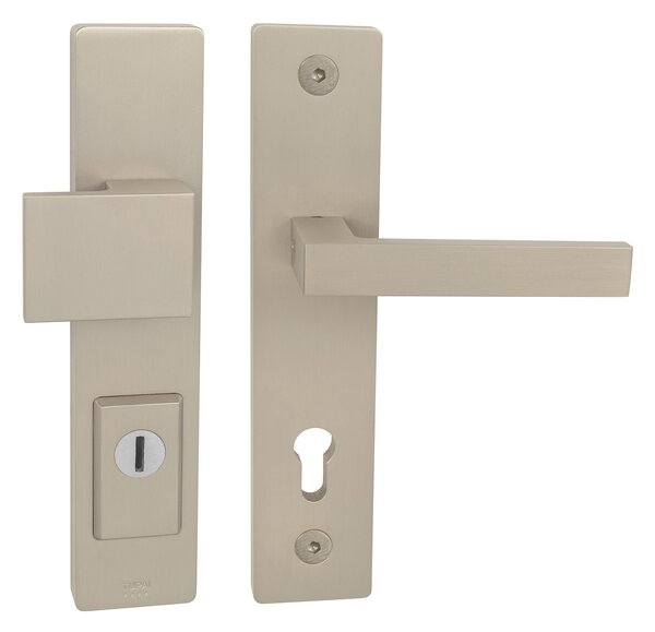 TI - FORTE PLUS 3214/SQUARE 2275 - SH, hrúbka dverí 84-90 mm kľučka/kľučka 72 mm Nikel matný