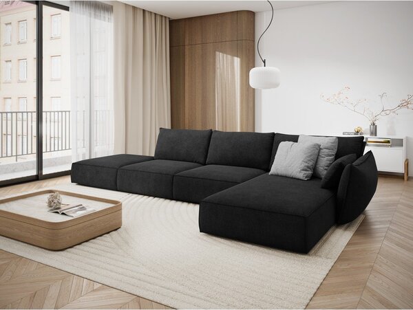 Tmavosivá rohová pohovka (pravý roh) Vanda - Mazzini Sofas