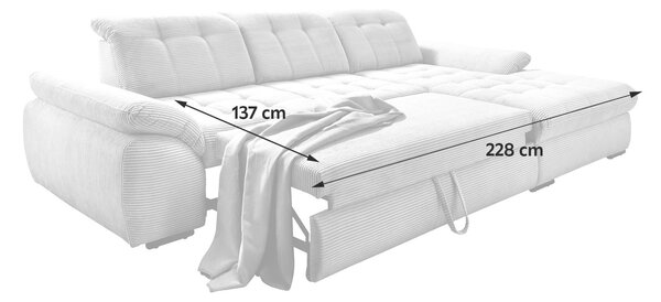 ROHOVÁ SEDAČKA, textil, béžová P & B - Sedačky, Online Only