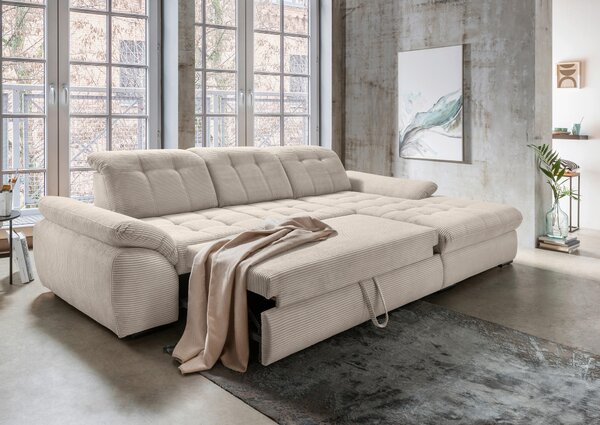 ROHOVÁ SEDAČKA, textil, béžová P & B - Sedačky, Online Only