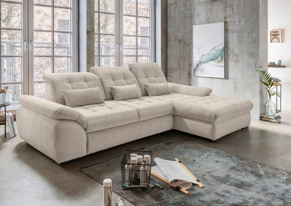 ROHOVÁ SEDAČKA, textil, béžová P & B - Sedačky, Online Only