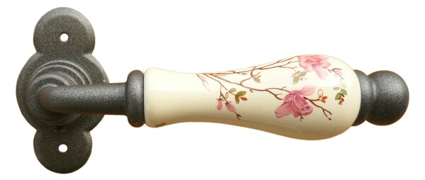 GALBUSERA Kovaná kľučka 1-20 - PZ, porcelán D1, antická čierna