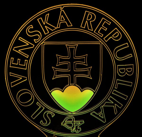 Beling 3D lampa,Slovenská republika, 16 farebná 9QSDFG6QR