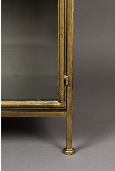 Kovová vitrína v zlatej farbe 64x184 cm Gertlush – Dutchbone