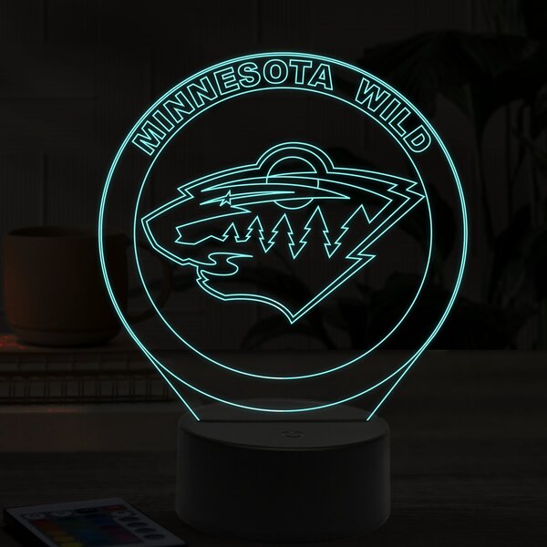 Beling 3D lampa,Minnesota Wild, 16 farebná 9FGH5AY9V