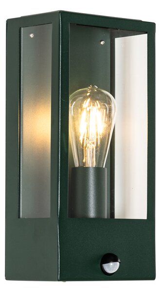 Vonkajšia nástenná lampa tmavozelená s pohybovým senzorom IP44 - Rotterdam