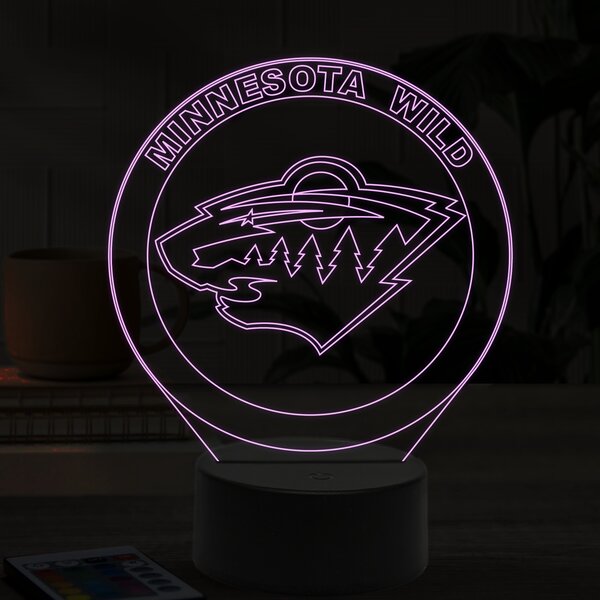 Beling 3D lampa,Minnesota Wild, 16 farebná 9FGH5AY9V