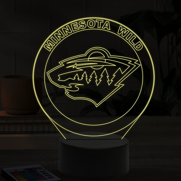 Beling 3D lampa,Minnesota Wild, 16 farebná 9FGH5AY9V