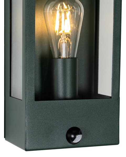 Vonkajšia nástenná lampa tmavozelená s pohybovým senzorom IP44 - Rotterdam