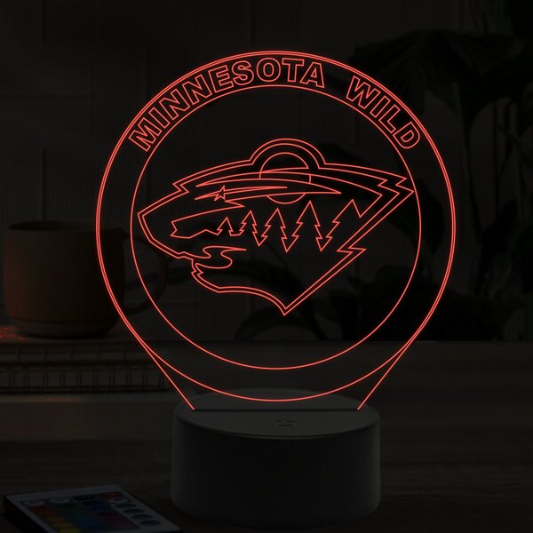 Beling 3D lampa,Minnesota Wild, 16 farebná 9FGH5AY9V