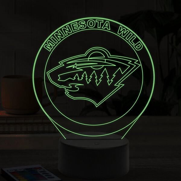 Beling 3D lampa,Minnesota Wild, 16 farebná 9FGH5AY9V