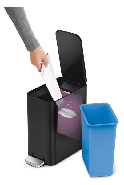 Pedálový oceľový odpadkový kôš 5 l – simplehuman