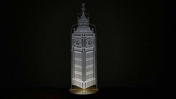 Beling 3D lampa, Big ben, 7 farebná SMAQ5ST