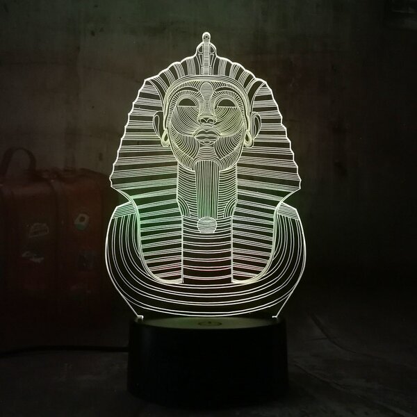 Beling 3D lampa, Faraón Tutanchamón, 7 farebná SMMN8