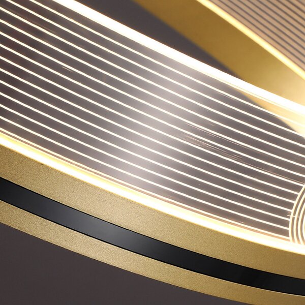 Toolight Toolight, LED závesné svietidlo 40cm APP1189-CP, zlatá, OSW-40019