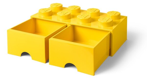 Žltý úložný box s dvoma zásuvkami LEGO®