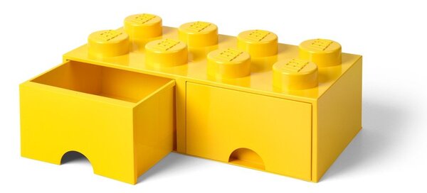 Žltý úložný box s dvoma zásuvkami LEGO®