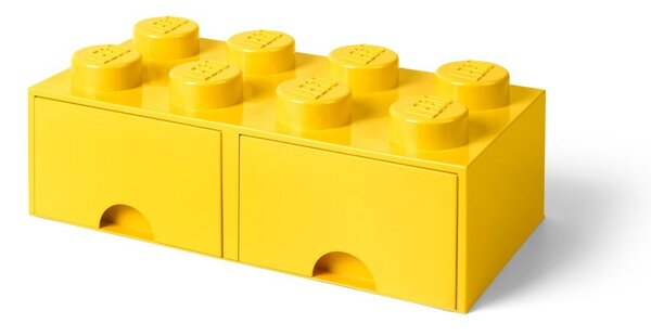 Žltý úložný box s dvoma zásuvkami LEGO®