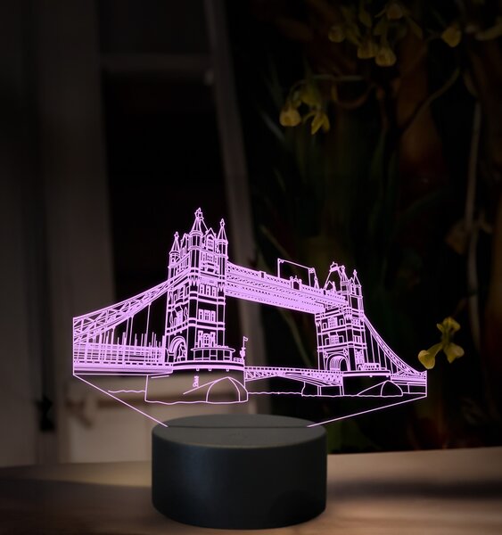 Beling 3D lampa,Tower Bridge London, 16 farebná SMSL5T8