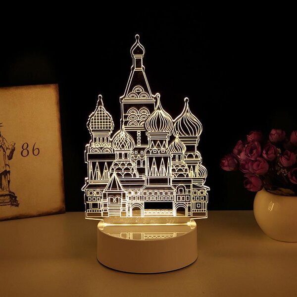 Beling 3D lampa, Kremlin 2, 7 farebná SS5Q5ST55L