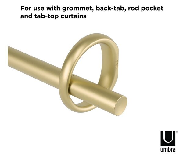 Oceľová roztiahnuteľná garniža 107 - 305 cm Ringlet - Umbra