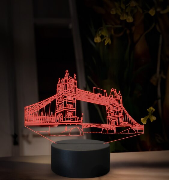 Beling 3D lampa,Tower Bridge London, 16 farebná SMSL5T8