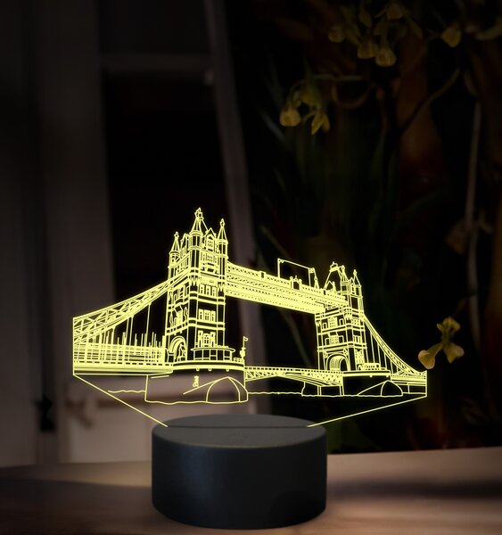 Beling 3D lampa,Tower Bridge London, 16 farebná SMSL5T8