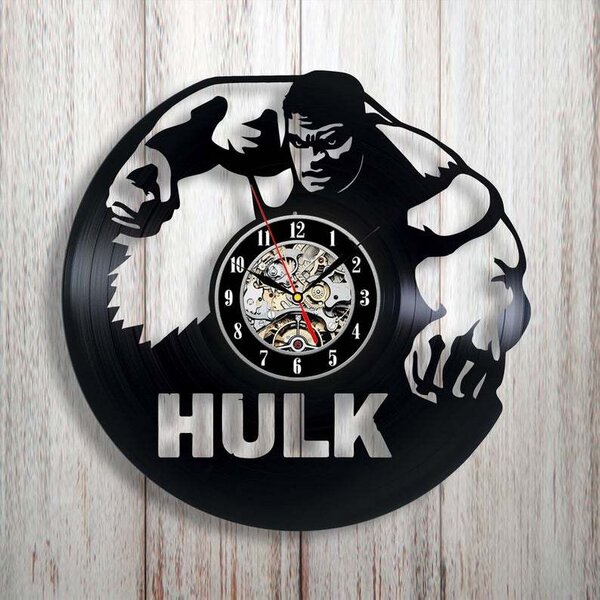 Beling vinylové nástenné hodiny Hulk čierne, 59A36QQFG