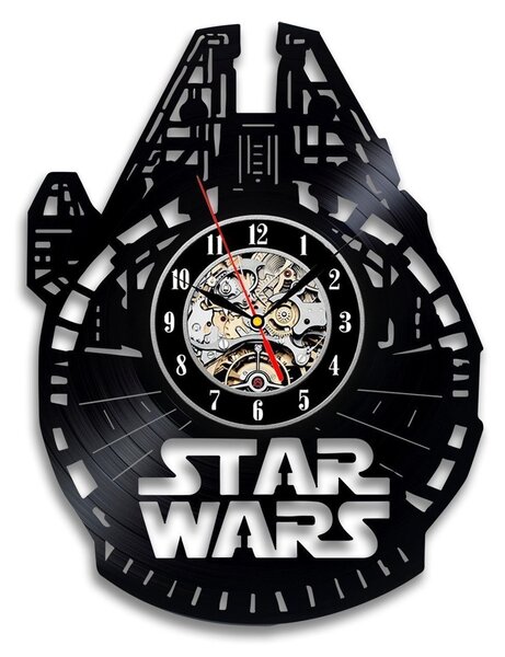 Beling vinylové nástenné hodiny Milenium falcon čierne, 59A36Q5931F
