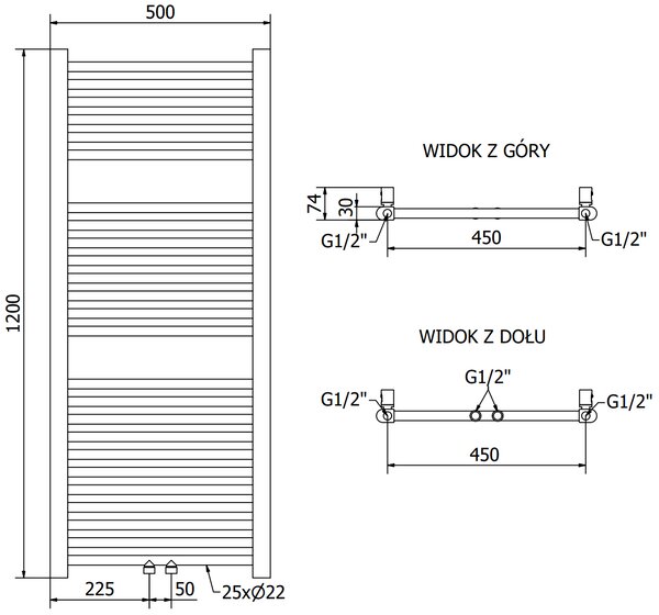 Mexen Mars, elektrické vykurovacie teleso 1200 x 500 mm, 600 W, antracitová, W110-1200-500-2600-66