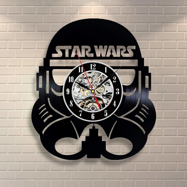 Beling vinylové nástenné hodiny Storm trooper čierne, 59A36QQP