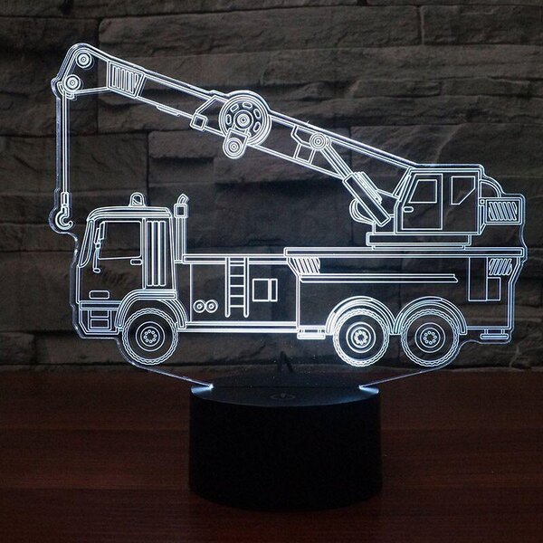 Beling 3D lampa, Nákladný žeriav , 7 farebná HHVCTL5