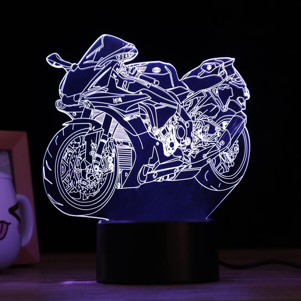 Beling 3D lampa, Super bike , 7 farebná HSSWTL5
