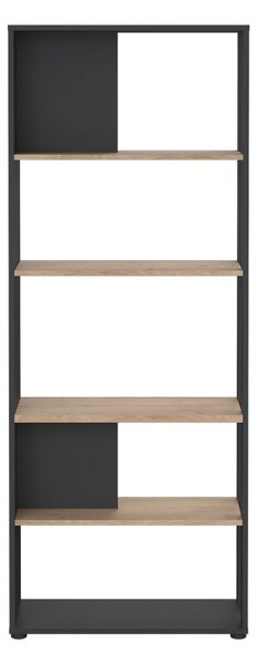 Knižnica v dekore duba v antracitovo-prírodnej farbe 80x205 cm Sign – Tvilum