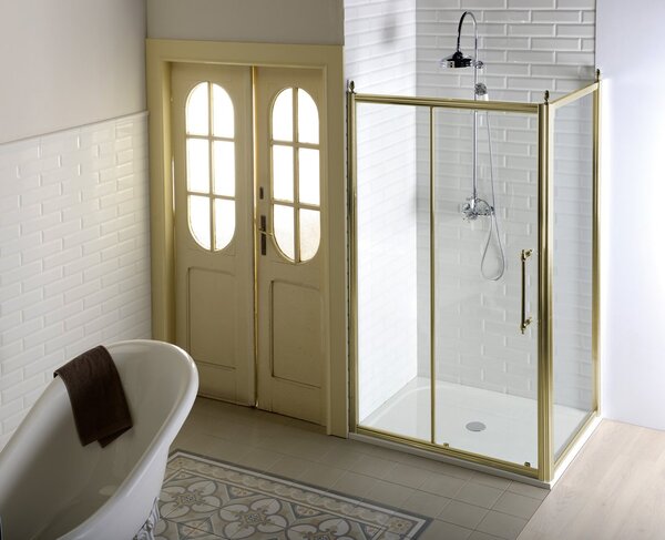 Gelco Gelco, ANTIQUE bočná stena 800mm, číre sklo, bronz, svetlý odtieň, GQ5680CL