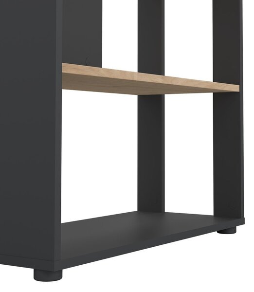 Knižnica v dekore duba v antracitovo-prírodnej farbe 80x205 cm Sign – Tvilum