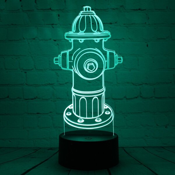 Beling 3D lampa, Hasičský hydrant, 7 farebná HG56W