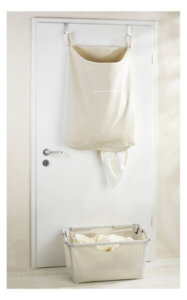 Béžový závesný kôš na bielizeň Wenko Door Laundry, 65 l