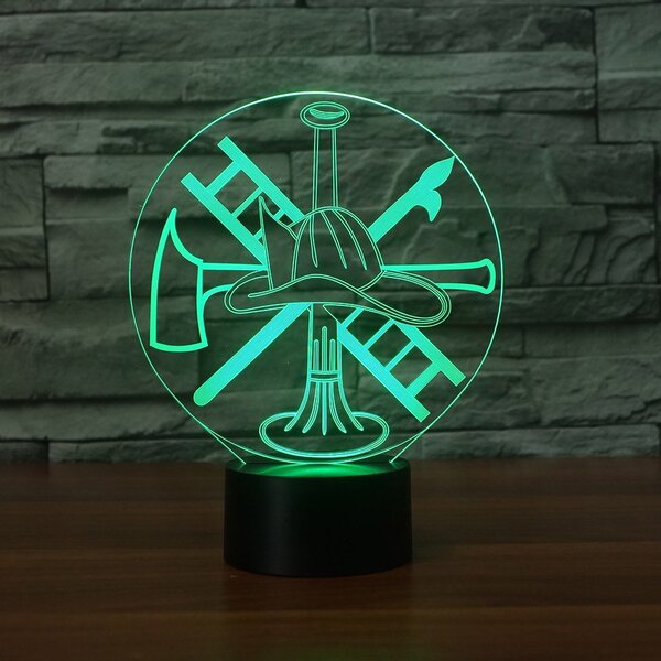 Beling 3D lampa,Hasičská výbava, 7 farebná HG56