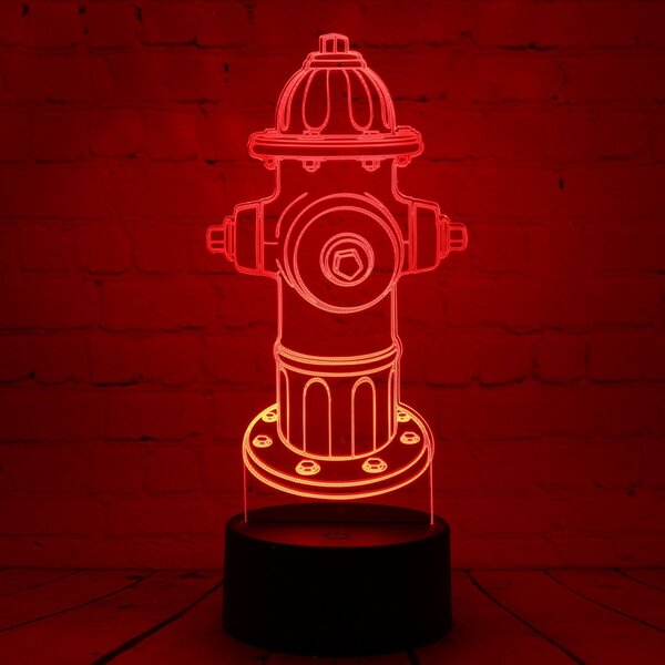 Beling 3D lampa, Hasičský hydrant, 7 farebná HG56W