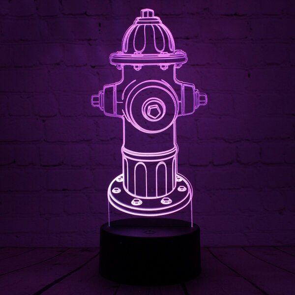 Beling 3D lampa, Hasičský hydrant, 7 farebná HG56W
