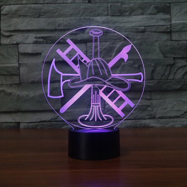 Beling 3D lampa,Hasičská výbava, 7 farebná HG56