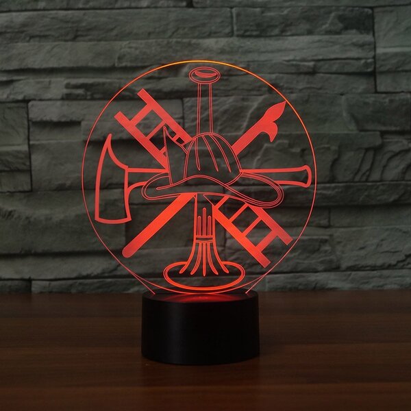 Beling 3D lampa,Hasičská výbava, 7 farebná HG56