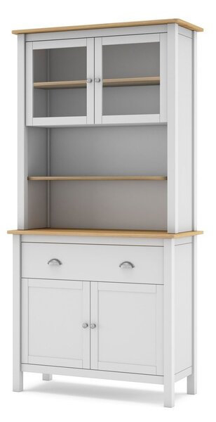Biela vitrína z borovicového dreva 90x180,5 cm Misti – Marckeric