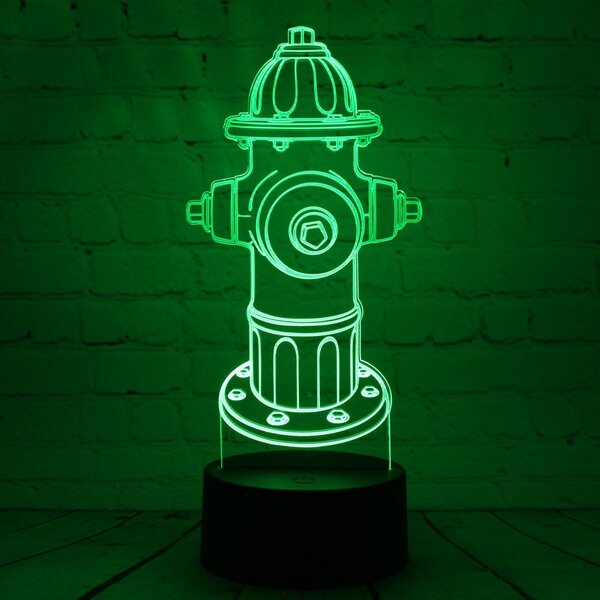 Beling 3D lampa, Hasičský hydrant, 7 farebná HG56W
