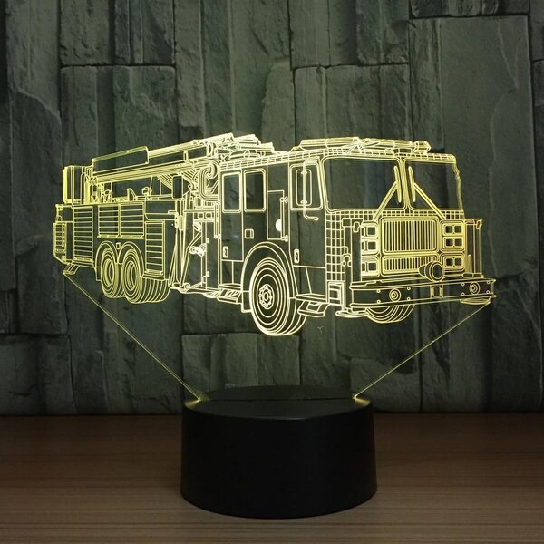 Beling 3D lampa,Hasičské auto 2, 7 farebná HG5Q