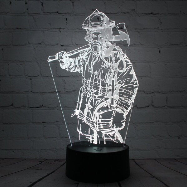 Beling 3D lampa,Požiarnik , 7 farebná HG56Q