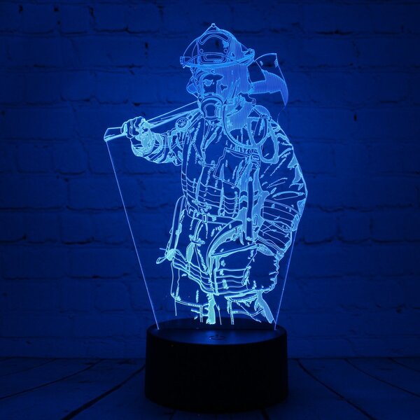 Beling 3D lampa,Požiarnik , 7 farebná HG56Q