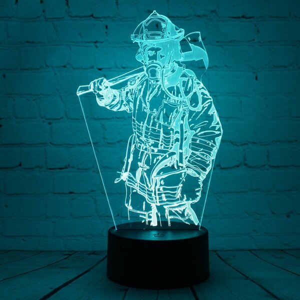 Beling 3D lampa,Požiarnik , 7 farebná HG56Q