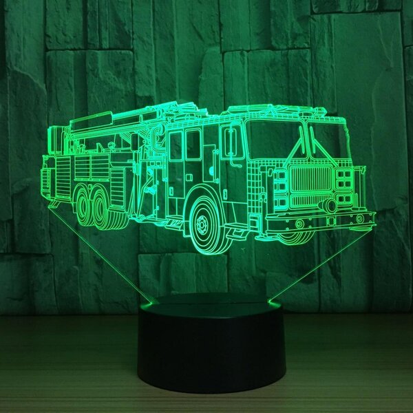 Beling 3D lampa,Hasičské auto 2, 7 farebná HG5Q